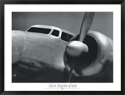 Framed Twin Engine Plane 1942 Print