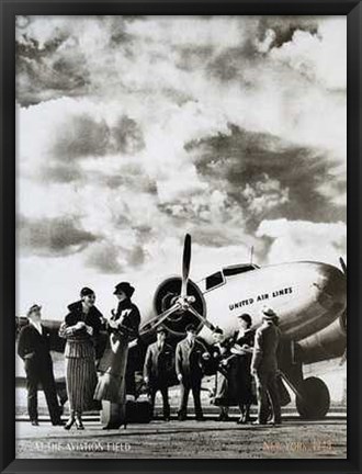 Framed At the Aviation Field NY 1948 Print