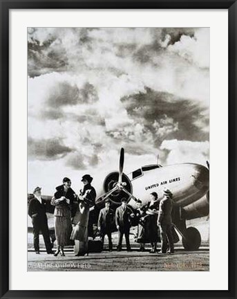 Framed At the Aviation Field NY 1948 Print