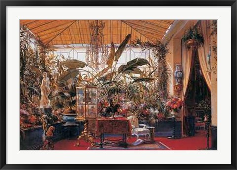 Framed Charles Giraud - Veranda de la Princesse Mathilde Size 36.75x24.5 Print