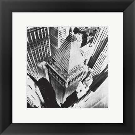 Framed Skyscraper View NYC 1931 Print