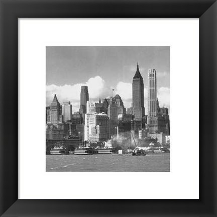 Framed Manhattan Skyline, New York City, c.1940 Print