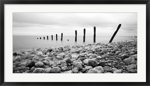 Framed Beach Pebbles Print