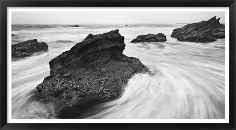 Framed Beach Rocks 2 Print