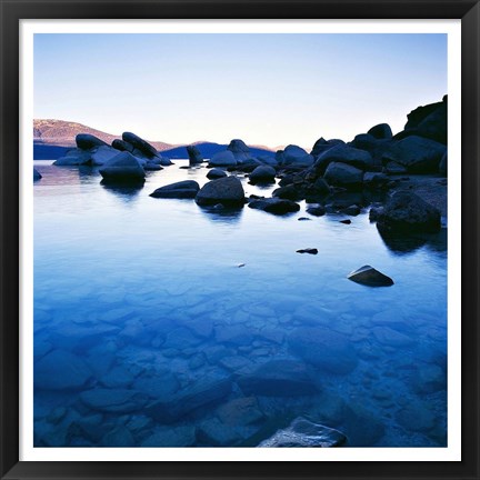 Framed Blue Rocks Print