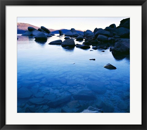 Framed Blue Rocks Print