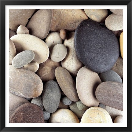 Framed Brown Pebbles Print