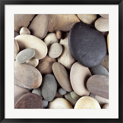 Framed Brown Pebbles Print