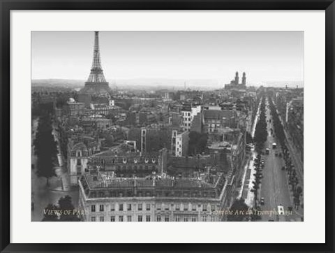 Framed Views of Paris from the Arc de Triomph Print