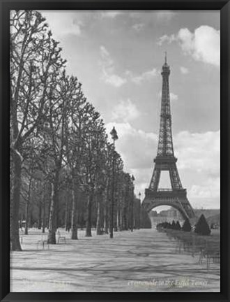 Framed Views of Paris Promenade to the Eiffel Print