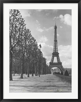 Framed Views of Paris Promenade to the Eiffel Print