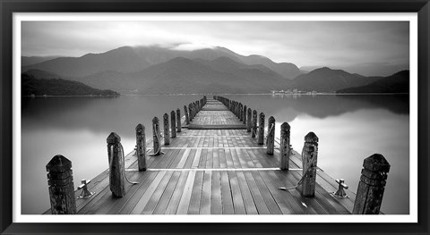 Framed Lake Pier 1 Print