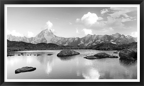 Framed Mountain lake Print