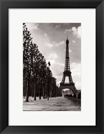 Framed Promenade to the Eiffel Tower Print