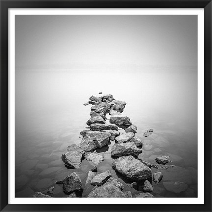 Framed Piled rocks Print