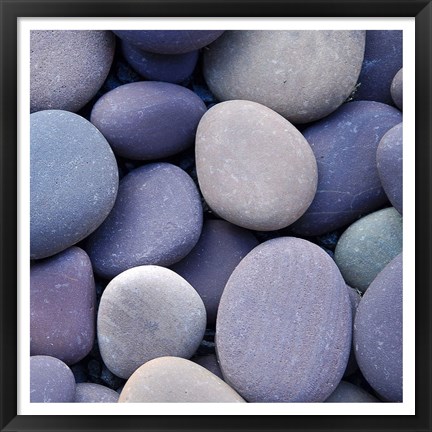 Framed Purple Pebbles Print