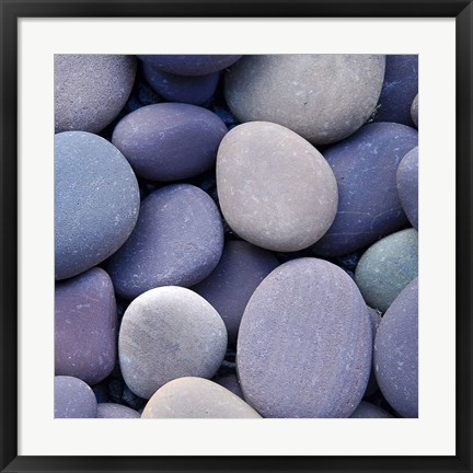 Framed Purple Pebbles Print