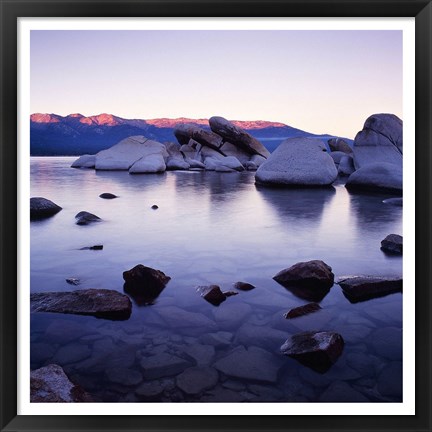 Framed Purple Rocks Print