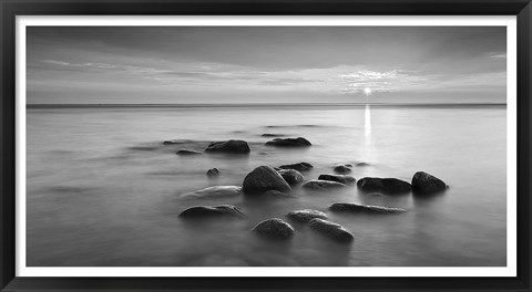 Framed Rocks in Mist 2 Print