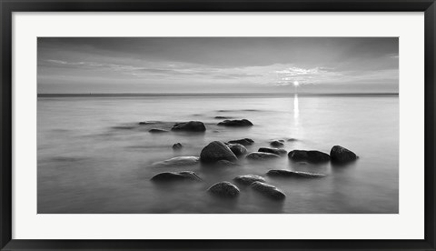 Framed Rocks in Mist 2 Print