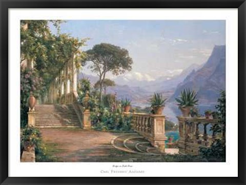 Framed Lodge on Lake Como Print