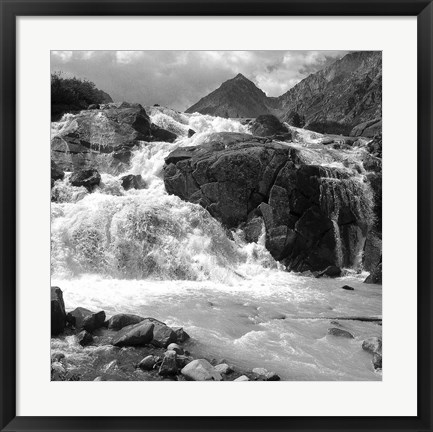 Framed White Water Print