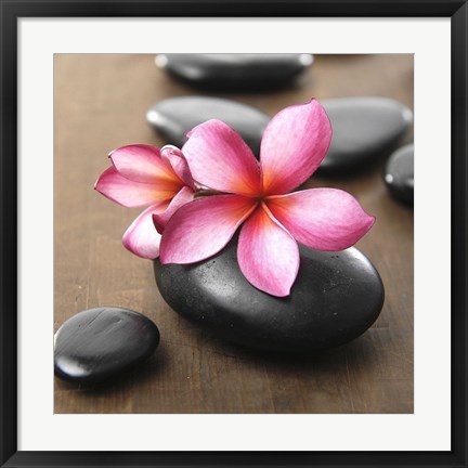 Framed Zen Pebbles II Print