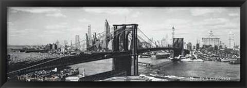 Framed Brooklyn Bridge, NYC, c.1938 Print