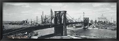 Framed Brooklyn Bridge, NYC, c.1938 Print