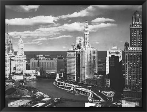 Framed Anonymous - Chicago 1930 Size 31.5x23.75 Print