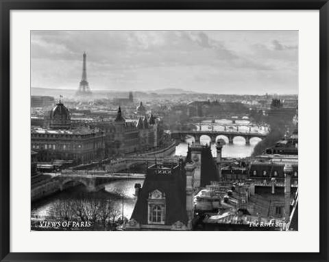 Framed Views of Paris the River Seine Print