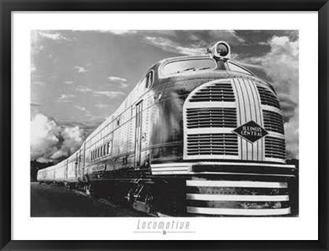 Framed Locomotive 1938 Print