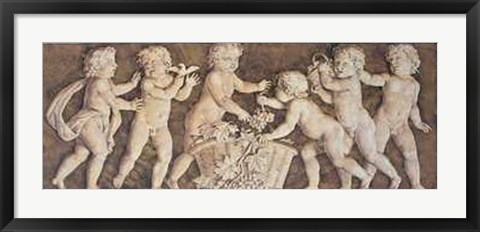 Framed G. Antiqua - Amorini IV Size 39.5x16.5 Print