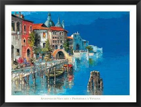 Framed Antonio Di viccaro - Primavera a Venezia Size 31.5x23.75 Print