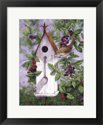 Framed Wren House Print