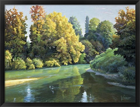 Framed Fiume Tra I Boschi Print