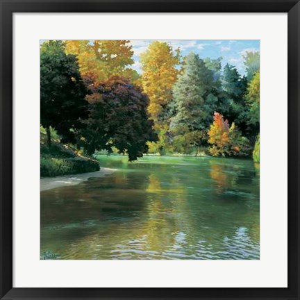 Framed Adriano Galasso - Scorcio Sul Fiume Size 19.75x19.75 Print