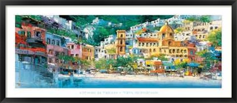 Framed Vista Su Positano Print