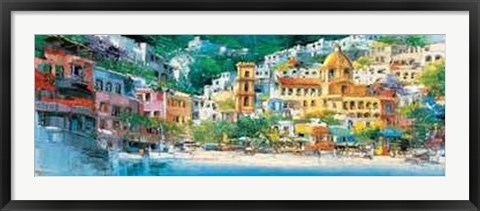 Framed Vista Su Positano Print