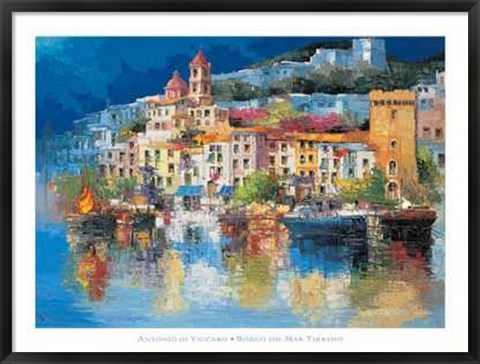 Framed Borgo Sul Mar Tirreno Print