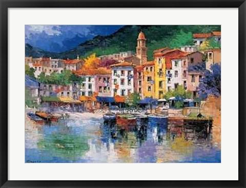 Framed Riviera Ligure Print