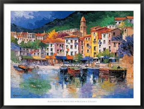 Framed Riviera Ligure Print