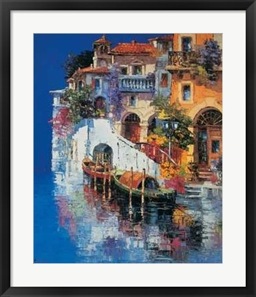 Framed Antonio Di viccaro - Riflessi Sul Lago Size 23.75x31.5 Print