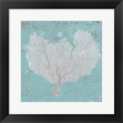 Framed Graphic Sea Fan VI Print