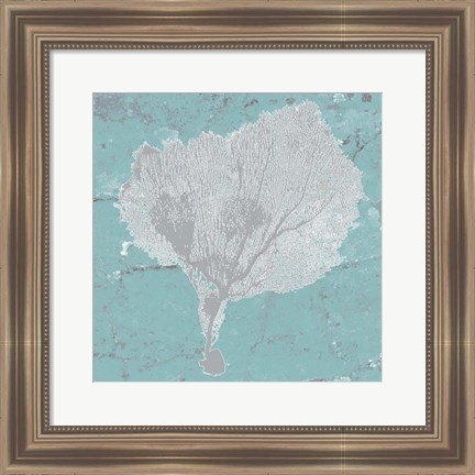 Framed Graphic Sea Fan VIII Print