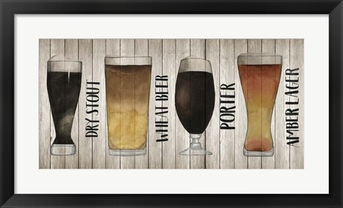 Framed Beer Chart II Print