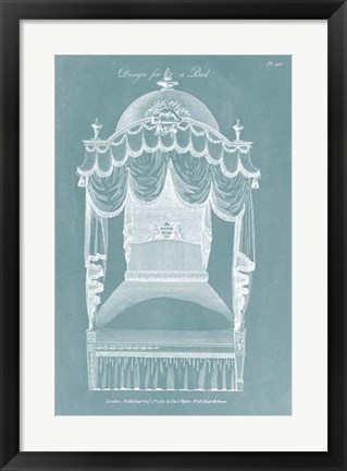 Framed Design for a Bed III Print