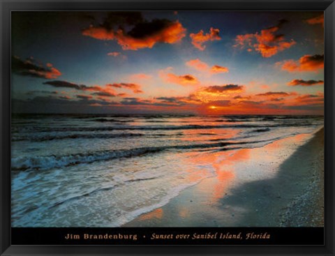 Framed Sunset Over Sanibel Island Florida Print