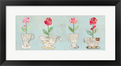 Framed Teacup Floral V Print