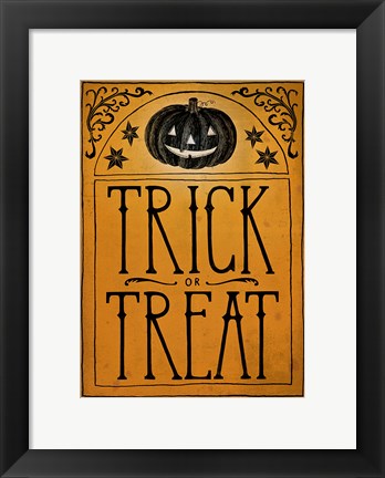 Framed Vintage Halloween Trick or Treat Print